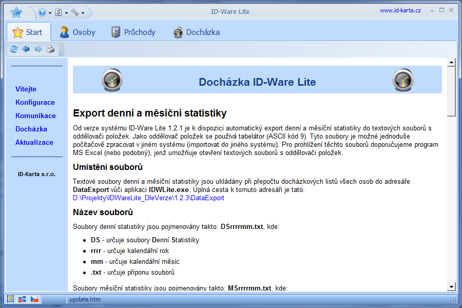 start_dochazka
